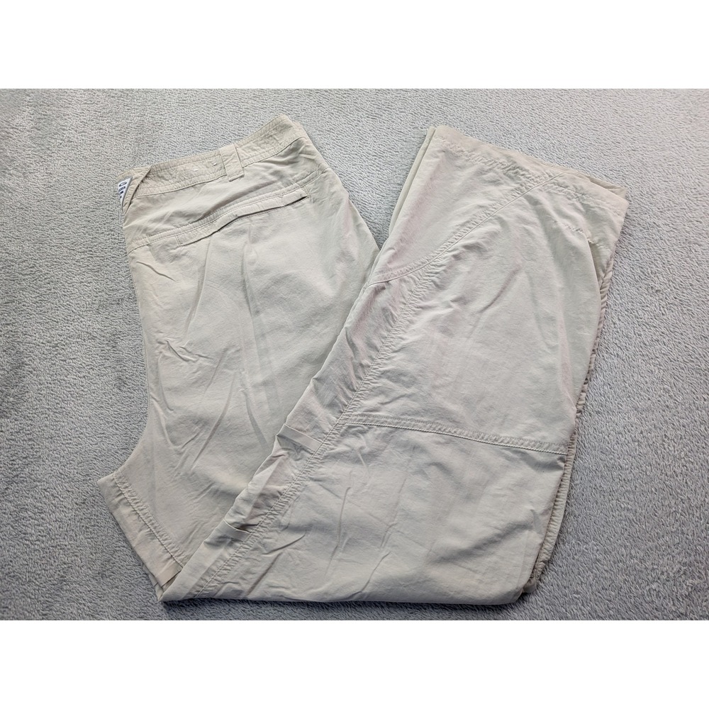 Columbia Mens Tan Tactel Nylon Mesh Lined Hiking Cargo Pants 38x30 Khaki